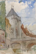 Cass Gilbert Bridge Moret France 1920s Vintage Architecture Photo Reprint Wall A picture