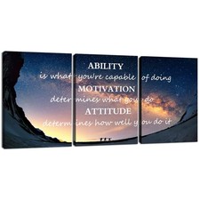 Yetaryy Animals-Starry sky-3M Large Canvas Motivational Success Quotes Wall Art picture