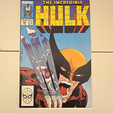 Marvel The Incredible Hulk #340 (1988) Peter David Hulk vs Wolverine picture
