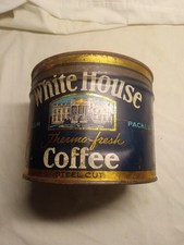 vintage white house coffee tin picture