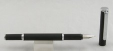 Pilot Greeting Matte Black & Chrome Fountain Pen - Fine Nib - 1980's Mint, New picture