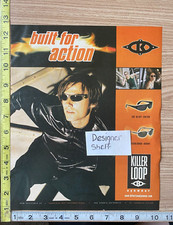 Killer Loop Sunglasses Heist & Treacherous 1999 Vintage Print Advertisement picture