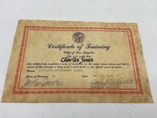 1978 Los Angeles Certificate of Training Civilian Supervisory School picture