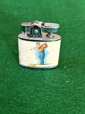Vintage Rossetti cigarette lighter with golfer and golf bag picture