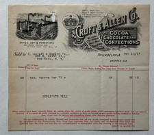 Vintage 1917 Billhead Philadelphia PA Croft & Allen Cocoa & Chocolate vignette picture