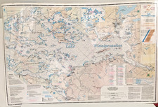 Map Lake Winnipesaukee NH Navigation Depth Chart Laminated 1984 Bizer Co Vintage picture