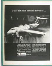 Print Ad Atlantic Aviation Grumman Gulfstream II Jet Airplane 1966 Vintage MOD picture