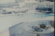 c1950's Kodachrome 35mm Slide Border, Plymouth Belvedere Chevrolet Nomad Wagon picture
