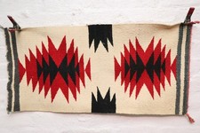Antique Navajo Rug native American Indian Eye Dazzler 31x15
