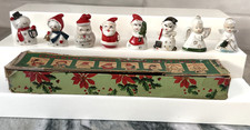 Vintage Commodore 8  Place Card Christmas Figures  Japan Original Box picture
