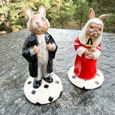 Royal Doulton Bunnykins Judge DB188 Lawyer DB214 Pair International Collectors picture