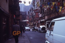 #XX123-hh Old 35mm Slide Photo- Chinatown New York City Street Scene- 1972 picture