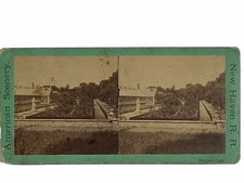 Stereoview Photo Westport CT New Haven Railroad picture