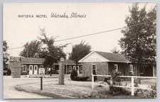 Rppc Watseka Motel Illinois IL Unp Postcard picture