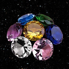 5'' / 120mm Glass Diamond Shaped Paperweight Home Office Wedding Decoration Gift picture