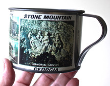 Vintage Souvenir 1960’s STONE MOUNTAIN Tin Cup Mug picture