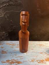 VINTAGE 14.5” MOAI KAVA KAVA RAPA NUI EASTERN ISLAND CARVED WOOD picture