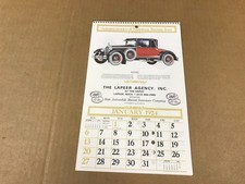 Vintage Automemories Of 1924 Calendar - The Lapeer Agency - Lapeer, Michigan picture