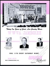 1965 WWVA radio station Wheeling WV Jamboree photo & DJs vtg trade print ad picture