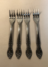 Cocktail Forks Lot Of 4  Rogers & Sons International Stainless Flatware picture