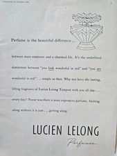 1948 Lucien Lelong Tempest Perfume Vintage Art ad  picture