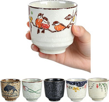 Japanese Tea Cups, 6 Pieces Small Size 6 Oz Ceramic Coffee Cup with Good Heat... picture