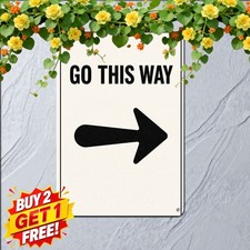 Check Out Right Direction Metal Sign Vintage Home Store Wall Decor Plaque picture