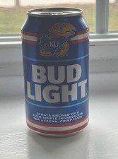 2025 Kansas Jayhawks KU Limited Edition Bud Light - empty Beer Can - Top Opened picture