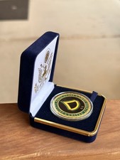 U.S. Army Private First Class (PFC) E-3 Challenge Coin in Blue Velvet Case ·NEW· picture