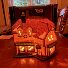 Holiday Time Walton's 5 &10 Mercantile Lighted Christmas House: New In Box picture