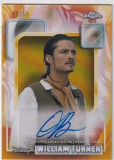 2026 Topps Chrome Disney Orlando Bloom as William Turner Autograph Gold 17/50 picture