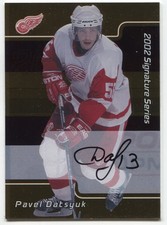 2001-02 BAP SIGNATURE SERIES #233 PAVEL DATSYUK GOLD SHORT PRINT AUTO RED WINGS picture