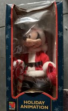 Vintage 1996 Disney Santa's Best Animated Mickey Mouse Santa with Candy Cane picture