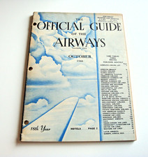 OAG OFFICIAL GUIDE OF THE AIRWAYS October 1946 FOLD OUT MAP ORIGINAL VINTAGE picture