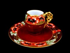 Tressemanes Vogt Limoges Rare Red Poppy 3 1/8