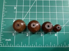 4 Antique African Bakelite Amber Beads picture
