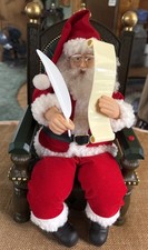 Gemmy Christmas Animated Santa with List 1998 Vintage Great Condition Works picture