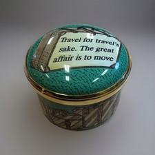halcyon days enamel trinket box Robert louis Stevenson quote picture