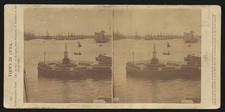 Photo:Havana Cuba 1870s Harbor Fountain of Neptune Stereoview Ships picture