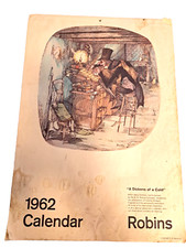 Dickens of a Cold Gerry Gersten Caricatures 1962 Calendar A H Robins Advertising picture