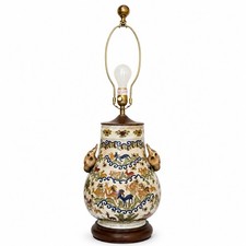 Stunning Rare English Chinoiserie Porcelain Luxurious Table Lamp picture
