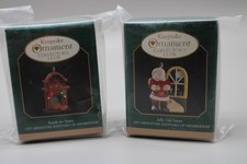 Hallmark Keepsake Club 1997 Ready For Santa & Jolly Old Santa Ornaments New picture