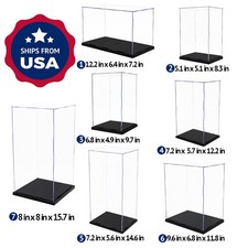 Acrylic Display Case Box 1/6 Scale Tall Dolls Figures Model Collectibles Trophy picture