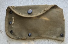 Vintage WW2 U.S. Army Mattock/Pick Axe Cover Tan Canvas picture