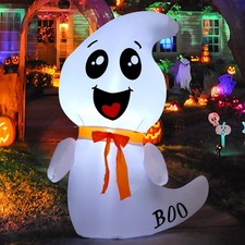 GOOSH 4 FT Halloween Inflatable Cute Ghost Outdoor Decorations Blow Up Yard Ghos picture