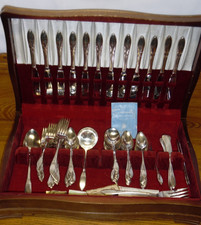 1932 Oneida Community Silverplate Flatware Set w/ Chest - Lady Hamilton picture