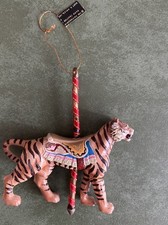 Vintage 1988 The Smithsonian Kurt Adler Bengal Tiger Carousel Christmas Ornament picture