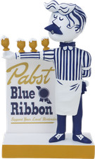 Pabst Blue Ribbon Cool Blue Balancing Bartender Bobblehead picture