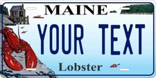 Maine Lobster Left Custom State License Plate Personalized 12