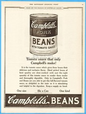 1919 Campbells Soup Co Camden NJ Pork & Beans Canned Food Tomato Sauce Ad picture
